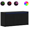 vidaXL Telerikapp 100 x 34 x 50 cm Must tamm Tehispuit