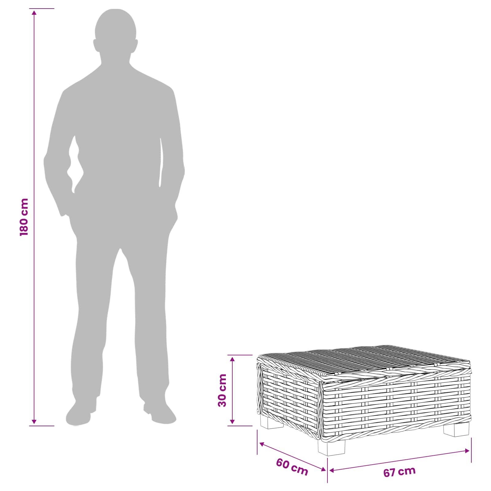 Coffee Table GENDT size guide