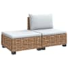 vidaXL 2 tk Rattani Lounge Komplekt Patjadega GENDT Looduslik rattan