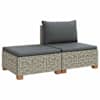 vidaXL 2 tk Rattani Lounge Komplekt Patjadega GENDT Looduslik rattan
