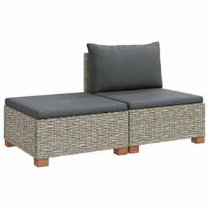 vidaXL 2 tk Rattani Lounge Komplekt Patjadega GENDT Looduslik rattan