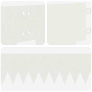 Okraj trávníku 10 pcs 103 x 15 cm kov Bílá - obrázek 7