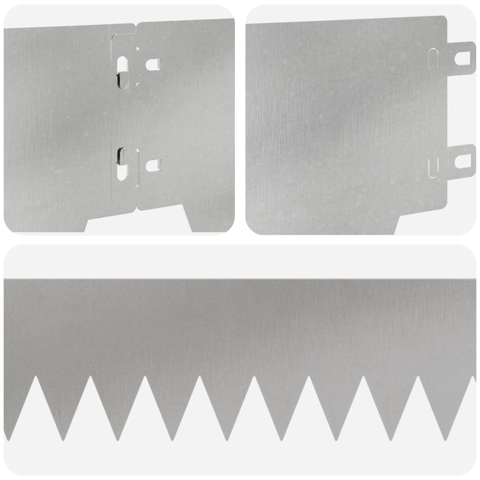 vidaXL Robovi trave 50 pcs 103 x 15 cm jeklo Srebrna - slika 7