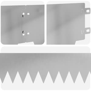Okraj trávníku 10 pcs 103 x 15 cm kov Stříbrná - obrázek 7