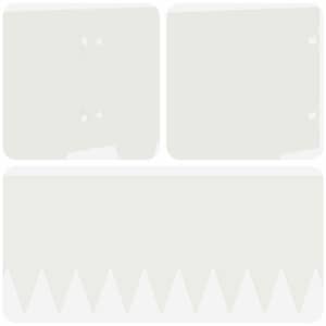 Okraj trávníku 10 pcs 103 x 20 cm kov Bílá - obrázek 7