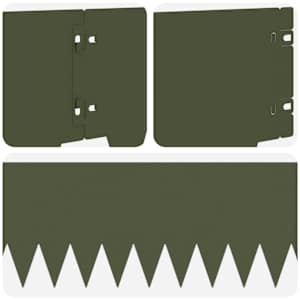 Okraj trávníku 10 pcs 103 x 20 cm kov Olivově zelená - obrázek 7