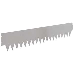 Okraj trávníku 10 pcs 103 x 20 cm kov Stříbrná - obrázek 6