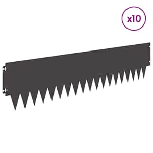 Okraj trávníku 10 pcs 103 x 25 cm kov Černá - obrázek 3
