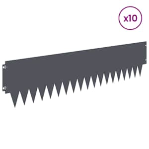 Okraj trávníku 10 pcs 103 x 25 cm kov Antracitová - obrázek 3