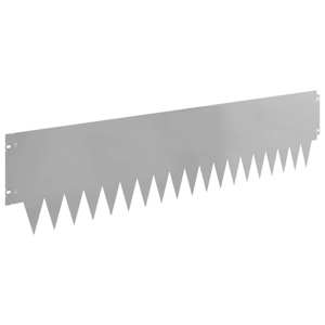 Okraj trávníku 10 pcs 103 x 25 cm kov Stříbrná - obrázek 6