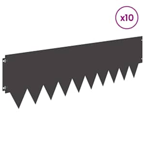 Okraj trávníku 10 pcs 103 x 30 cm kov Černá - obrázek 3
