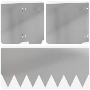 Okraj trávníku 10 pcs 103 x 30 cm kov Stříbrná - obrázek 7