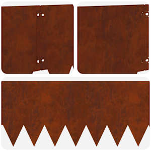 Okraj trávníku 20 pcs 103 x 30 cm kov Rezavá - obrázek 8