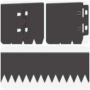 Okraj trávníku 10 pcs 103 x 10 cm Ocel Černá - obrázek 7