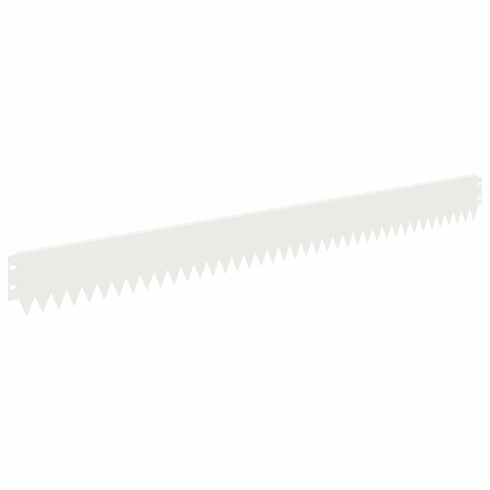 vidaXL Obrubník trávnika 20 ks 103 x 10 cm Oceľ Biela