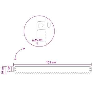 Okraj trávníku 10 pcs 103 x 10 cm Ocel Antracitová - obrázek 9