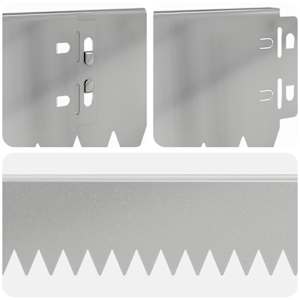 Okraj trávníku 10 pcs 103 x 10 cm Ocel Stříbrná - obrázek 7