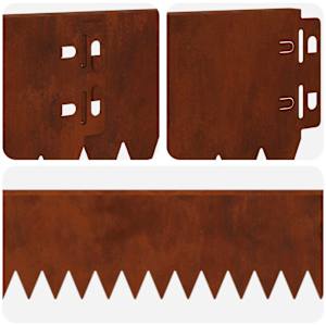 Okraj trávníku 10 pcs 103 x 10 cm Ocel Rezavá - obrázek 8