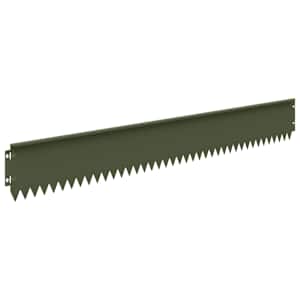 Okraj trávníku 10 pcs 103 x 15 cm Ocel Olivově zelená - obrázek 6