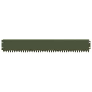 Okraj trávníku 10 pcs 103 x 15 cm Ocel Olivově zelená - obrázek 5