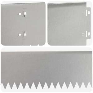 Okraj trávníku 10 pcs 103 x 15 cm Ocel Stříbrná - obrázek 7