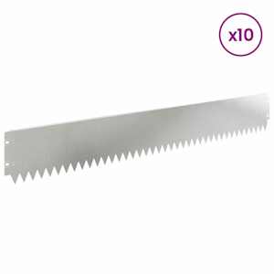Okraj trávníku 10 pcs 103 x 15 cm Ocel Stříbrná - obrázek 3