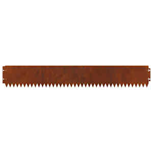 Okraj trávníku 10 pcs 103 x 15 cm Ocel Rezavá - obrázek 6