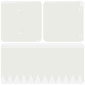 Okraj trávníku 10 pcs 103 x 20 cm Ocel Bílá - obrázek 7