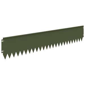 Okraj trávníku 10 pcs 103 x 20 cm Ocel Olivově zelená - obrázek 6