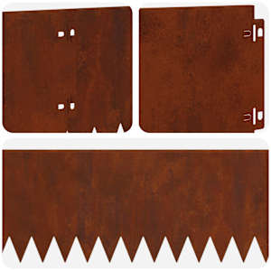 Okraj trávníku 10 pcs 103 x 20 cm Ocel Rezavá - obrázek 8