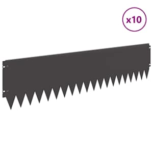 Okraj trávníku 10 pcs 103 x 25 cm Ocel Černá - obrázek 3