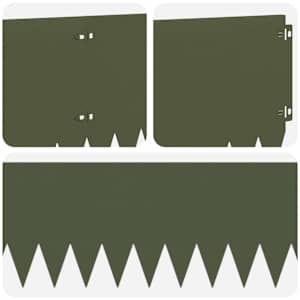 Okraj trávníku 10 pcs 103 x 25 cm Ocel Olivově zelená - obrázek 7