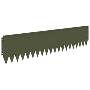 Okraj trávníku 10 pcs 103 x 25 cm Ocel Olivově zelená - obrázek 6