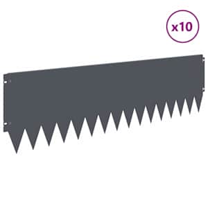 Okraj trávníku 10 pcs 103 x 30 cm Ocel Antracitová - obrázek 3