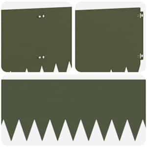 Okraj trávníku 10 pcs 103 x 30 cm Ocel Olivově zelená - obrázek 7