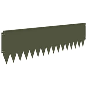 Okraj trávníku 10 pcs 103 x 30 cm Ocel Olivově zelená - obrázek 6