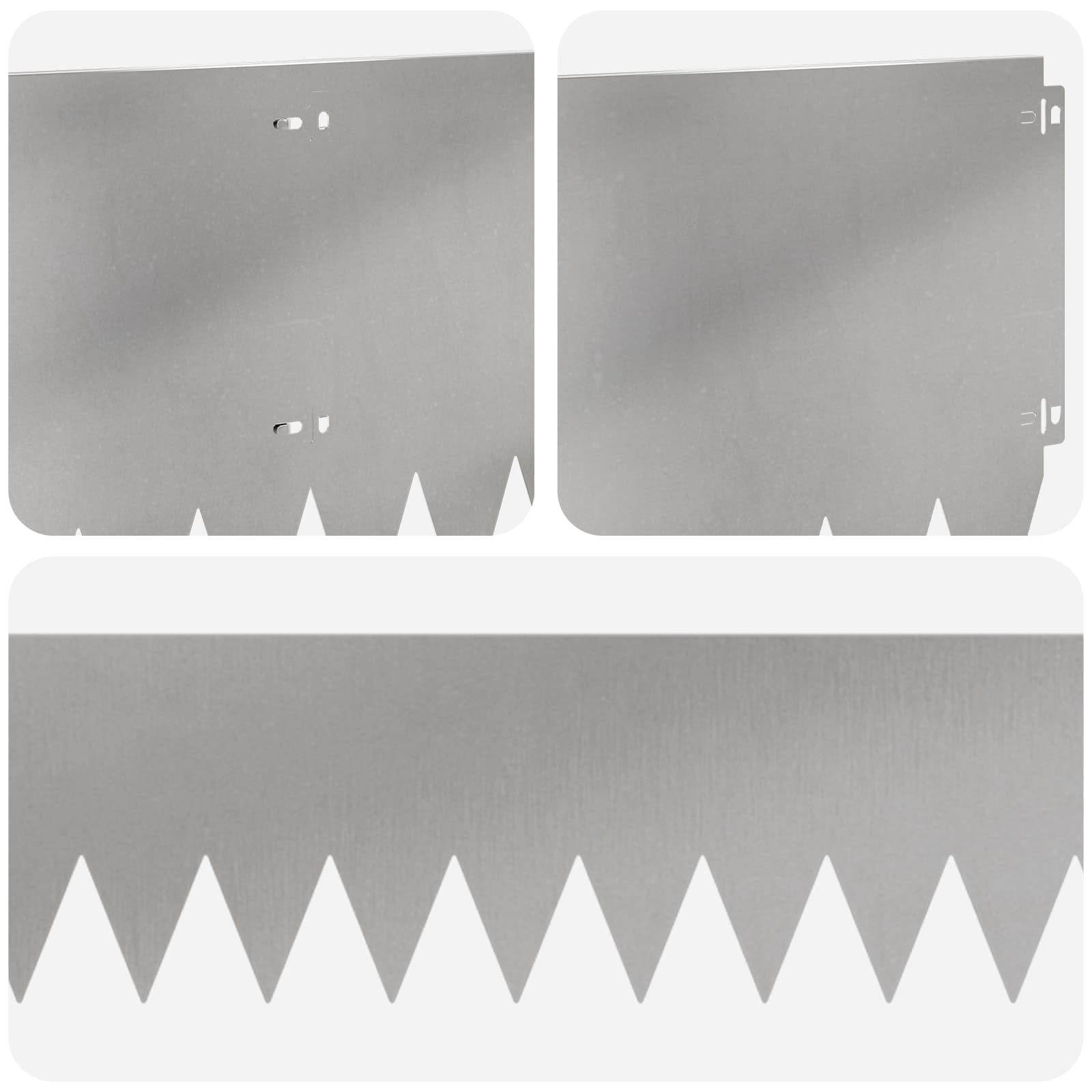 vidaXL Robovi trave 20 pcs 103 x 30 cm Jeklo Srebrna - slika 7