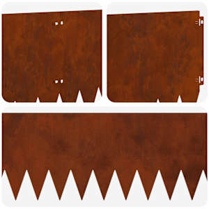 Okraj trávníku 10 pcs 103 x 30 cm Ocel Rezavá - obrázek 8