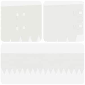 Okraj trávníku 10 pcs 103 x 10 cm Ocel Bílá - obrázek 7