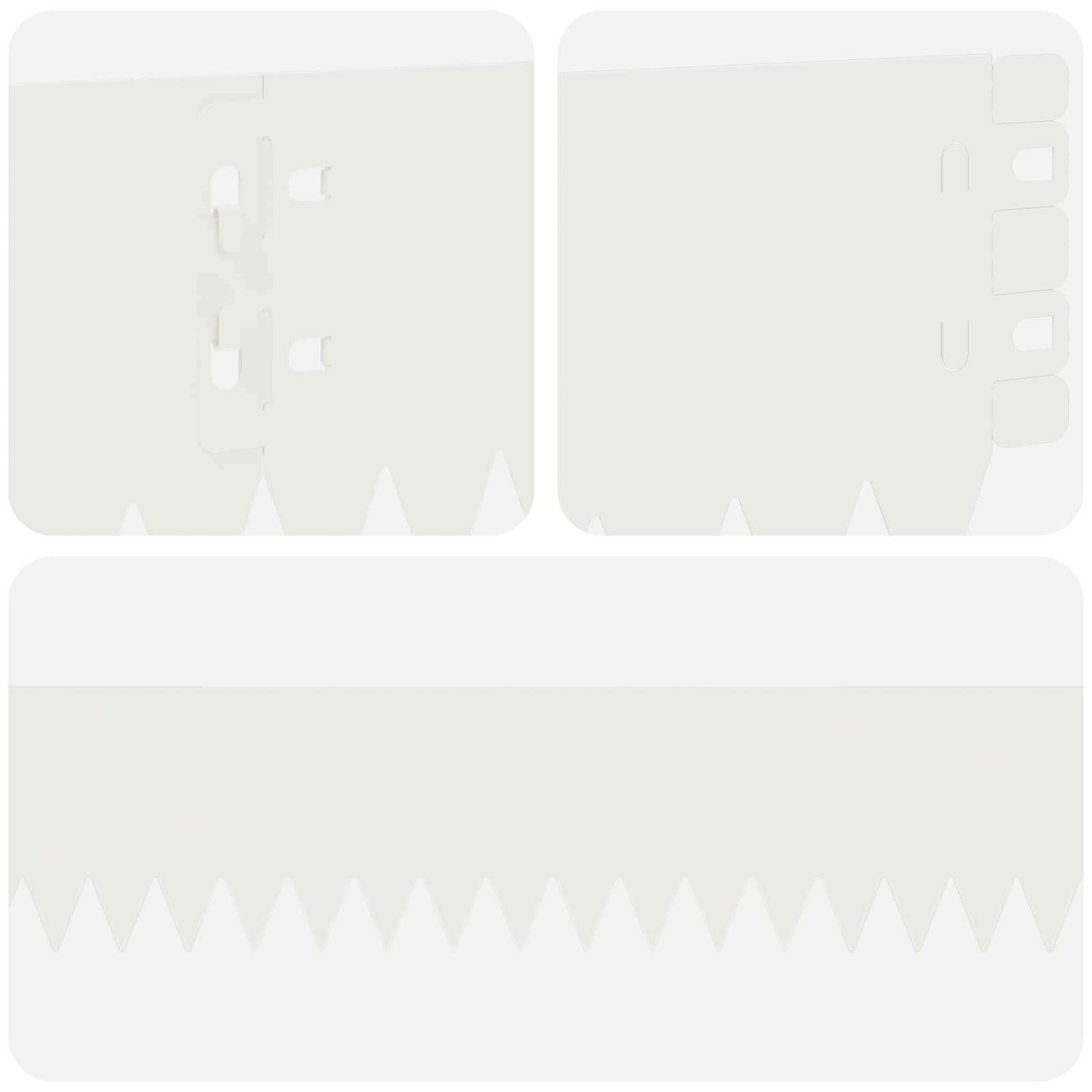vidaXL Robovi trave 50 pcs 103 x 10 cm Jeklo Bela - slika 7