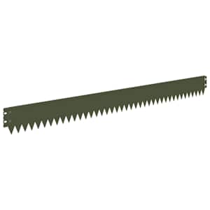Okraj trávníku 10 pcs 103 x 10 cm Ocel Olivově zelená - obrázek 6