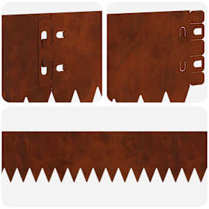 Okraj trávníku 10 pcs 103 x 10 cm Ocel Rezavá - obrázek 8
