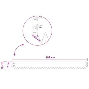 Okraj trávníku 10 pcs 103 x 10 cm Ocel Rezavá - obrázek 10