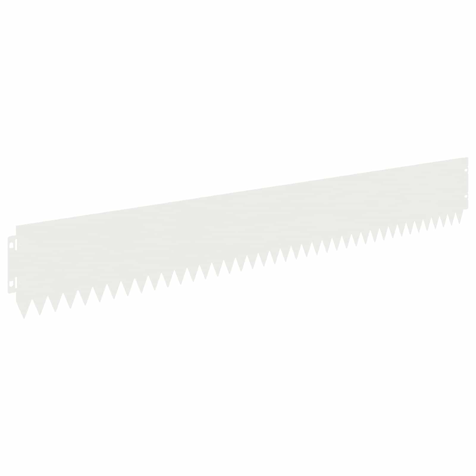 vidaXL Obrubník trávnika 30 ks 103 x 15 cm Oceľ Biela