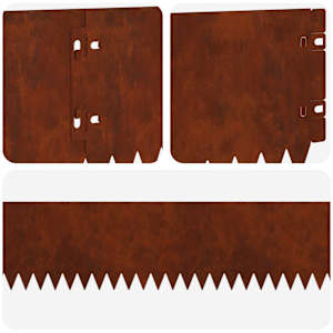 Okraj trávníku 10 pcs 103 x 15 cm Ocel Rezavá - obrázek 8