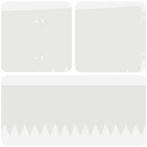 Okraj trávníku 10 pcs 103 x 20 cm Ocel Bílá - obrázek 7