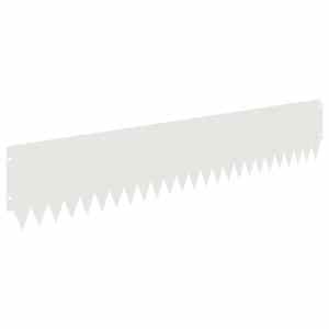 Okraj trávníku 10 pcs 103 x 20 cm Ocel Bílá - obrázek 2
