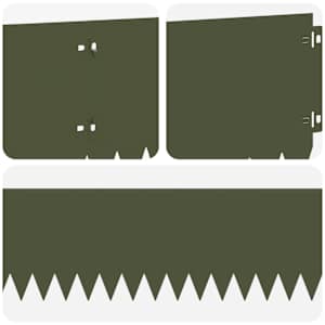 Okraj trávníku 10 pcs 103 x 20 cm Ocel Olivově zelená - obrázek 7