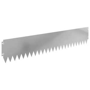 Okraj trávníku 10 pcs 103 x 20 cm Ocel Stříbrná - obrázek 6
