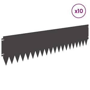 Okraj trávníku 10 pcs 103 x 25 cm Ocel Černá - obrázek 3